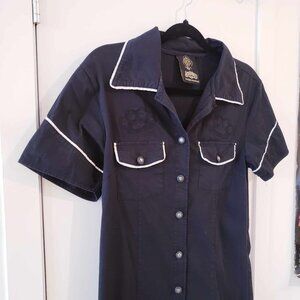 TATTOO CROSSOVER black Pinup bowling dress